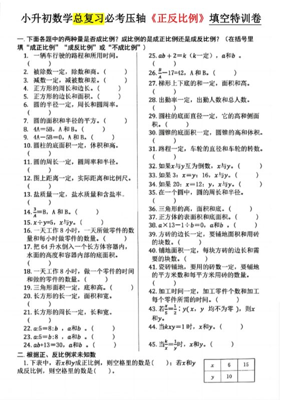 【2026最新合集版】《期末复习常考易错题》1-6年级下册数学-高考之家
