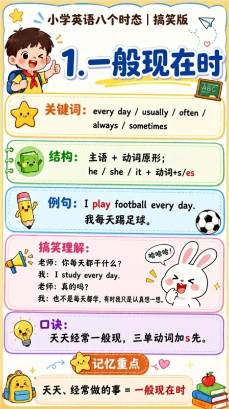 【8页高彩版】小学英语八个时态八个时态总口诀.pdf-高考之家