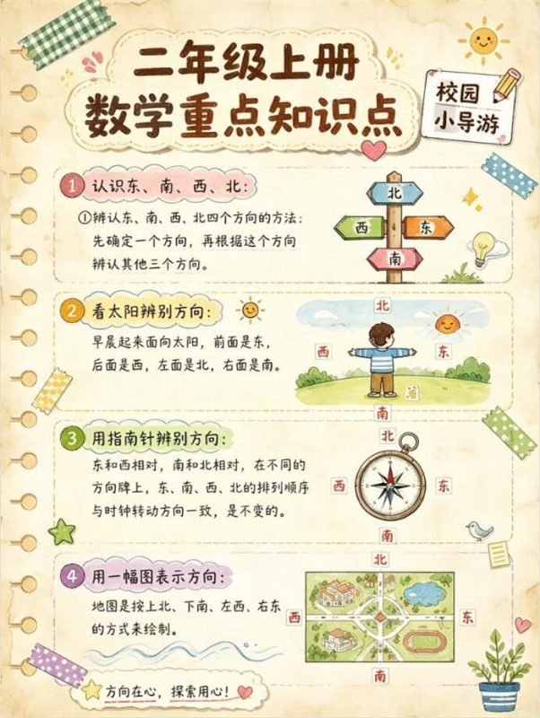 【6页高彩版】26秋二年级上册数学全套重点知识点整理好了.pdf-高考之家