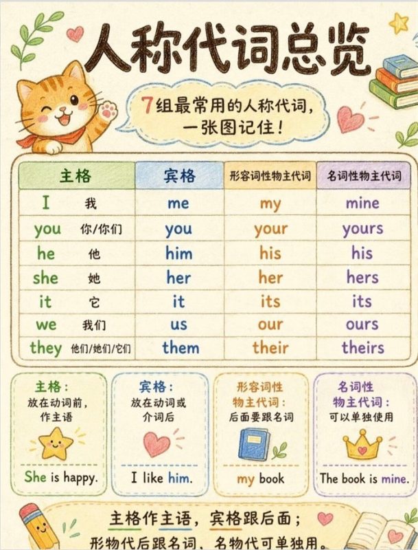 【5页完整版】26秋必会的人称代词.pdf-高考之家