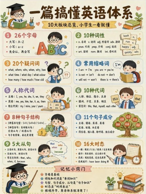 【11页高彩版】26秋超全英语语法图解｜入门到进阶语法.pdf-高考之家