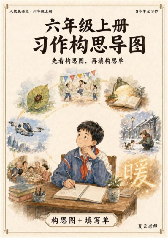 【高彩版20页】26秋六上习作构思图+构思单.pdf-高考之家