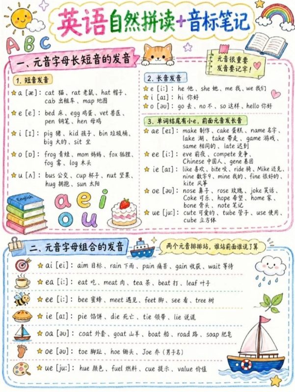 【5页完整版】26秋终于把自然拼读和音标整理明白了!.pdf-高考之家
