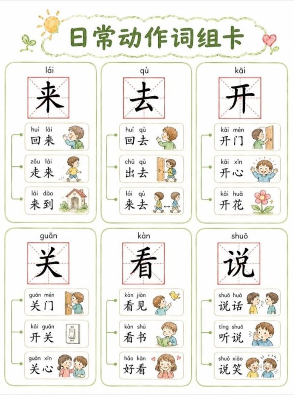 【9页高彩版】一年级上儿童认字造词卡.pdf-高考之家